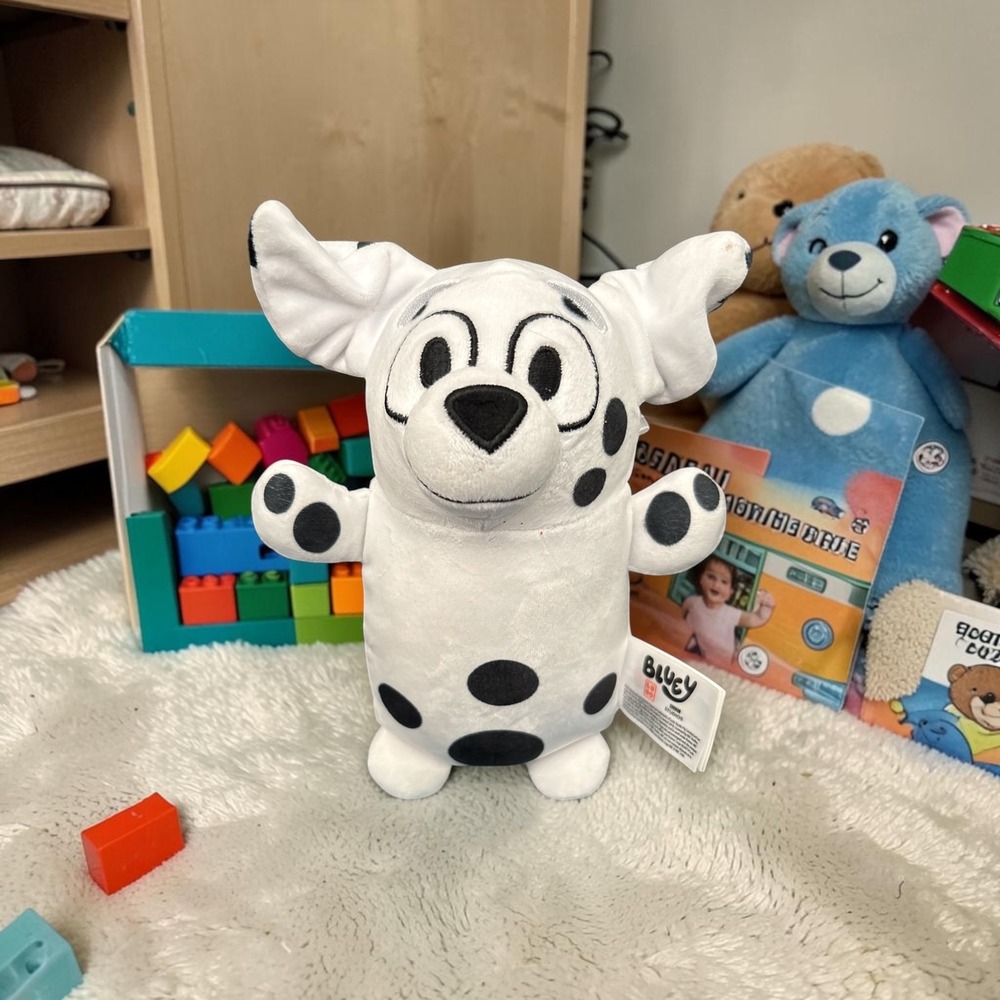 Bluey Chloe the Dalmatian Plush 8 Inch Stuffed Animal Dog Toy White Black Spots